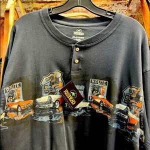 Mens Route 66 Henley.